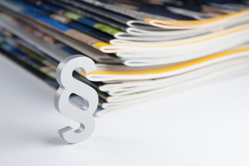 Medien- und Presserecht, Paragraph, Magazine, Pressefreiheit, Jo